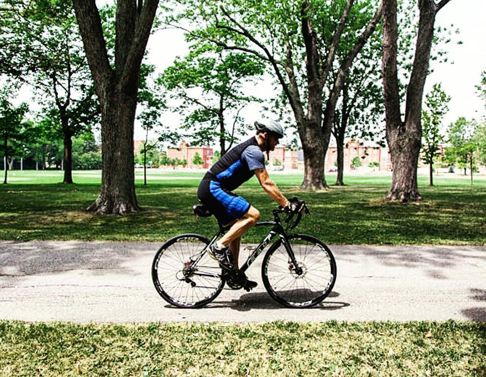 riding bike with weighted vest